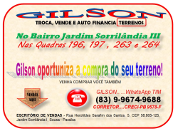 Gilson Troca, Vende e Auto Financia Terrenos